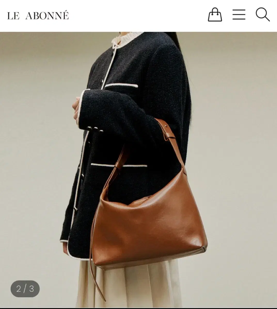 르아보네 가방 숄더백 NEW GATTI BAG BROWN 새상품